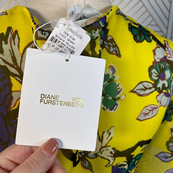 Diane von Furstenberg Katina Dress Chrome Yellow - Picture 8 of 8